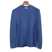 Long sleeve crewneck in vintage blue pima cotton