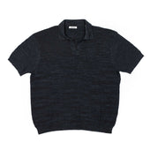 Short Sleeve Knit Skipper Polo In Vintage Boxweave Pima Cotton