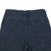 Work Pant In Midnight Blue Garment Dyed Linen