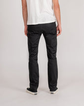 9oz Mercerised Selvedge Cotton Slim Tapered Chinos - Black