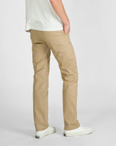 9oz Mercerised Selvedge Cotton Slim Tapered Chinos - Khaki