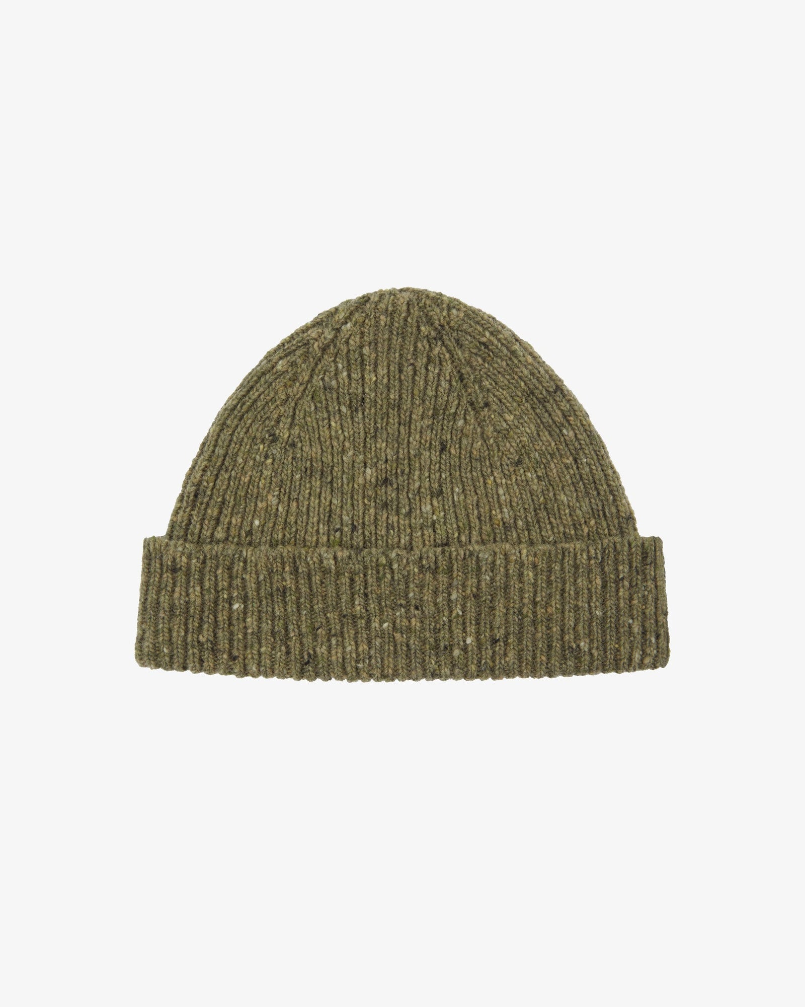 4003 Speckled Donegal wool hat - herb