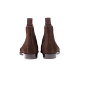 Chelsea Boots Elastic Sided In Dark Brown Suede