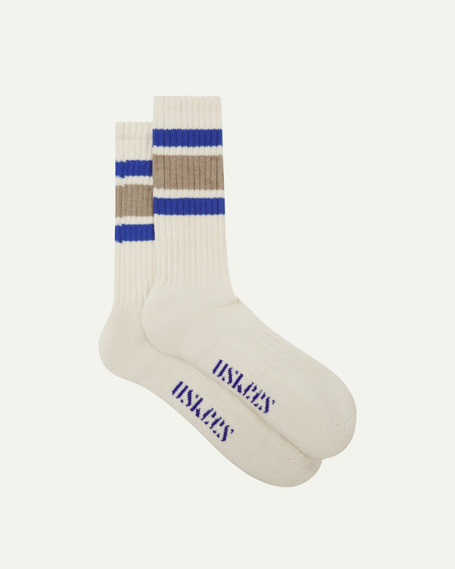 4011 College Stripe Socks in khaki