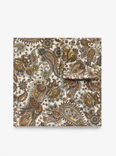 Off White Floral Pocket Square