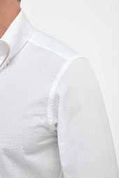 Seersucker Button Down Shirt Made In Italy