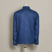 Linen Jacket No 2 In Dark Blue