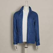 Linen Jacket No 2 In Dark Blue