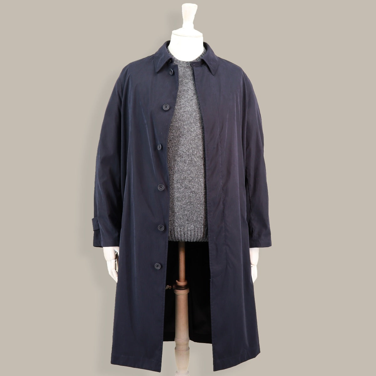 Long Microfibre Raincoat In