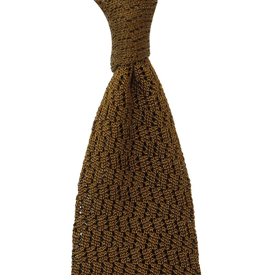 Zigzag Silk Knit Tie