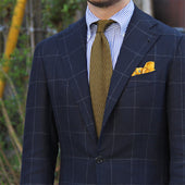 Zigzag Silk Knit Tie
