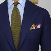 Zigzag Silk Knit Tie
