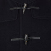 Long Woollen Duffle Coat With Hood In
