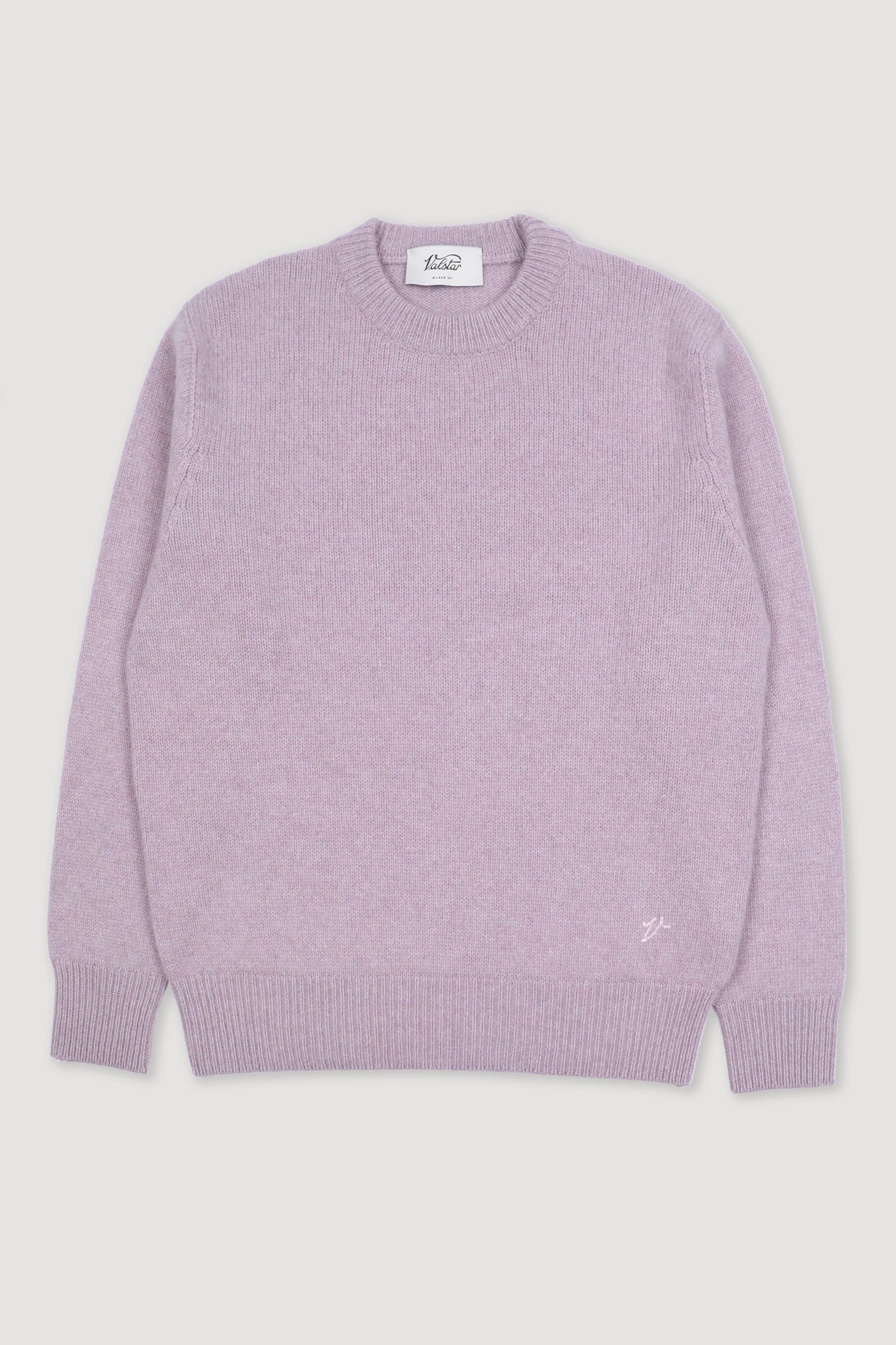 Cashmere Crew Neck Sweater Pink Silky