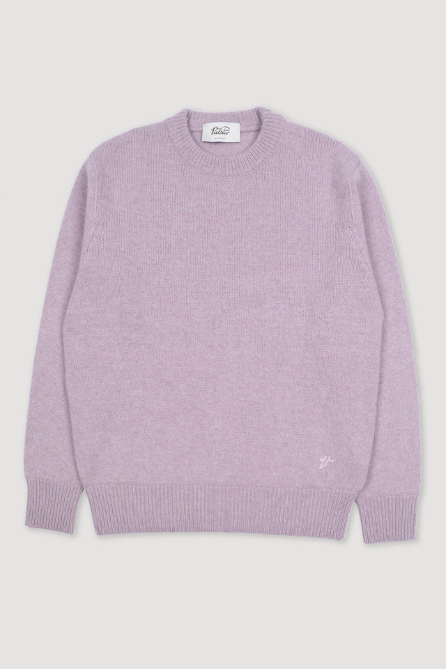 Cashmere crew neck sweater.Pink - Silky rose