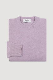 Cashmere crew neck sweater.Pink - Silky rose