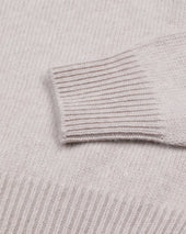 Cashmere crew neck sweater. Beige - Dust