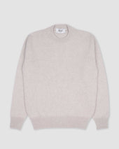 Cashmere crew neck sweater. Beige - Dust