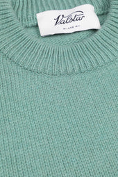 Cashmere crew neck sweater. Green - Sage