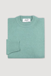 Cashmere crew neck sweater. Green - Sage