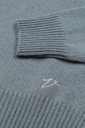 Cashmere crew neck sweater. Green - Field