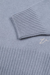 Cashmere crew neck sweater. Light blue - Air