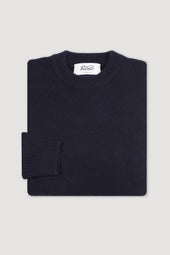 Cashmere crew neck sweater. Blue - Navy