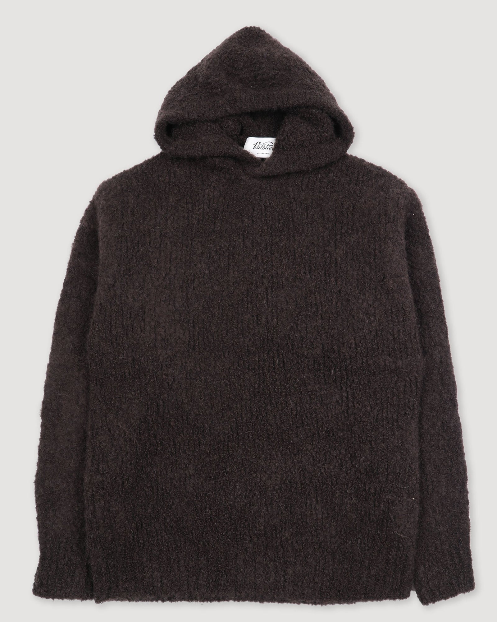 Hoodie Sweater In Cashmere Alpaca Silk Boucl Yarn Moro