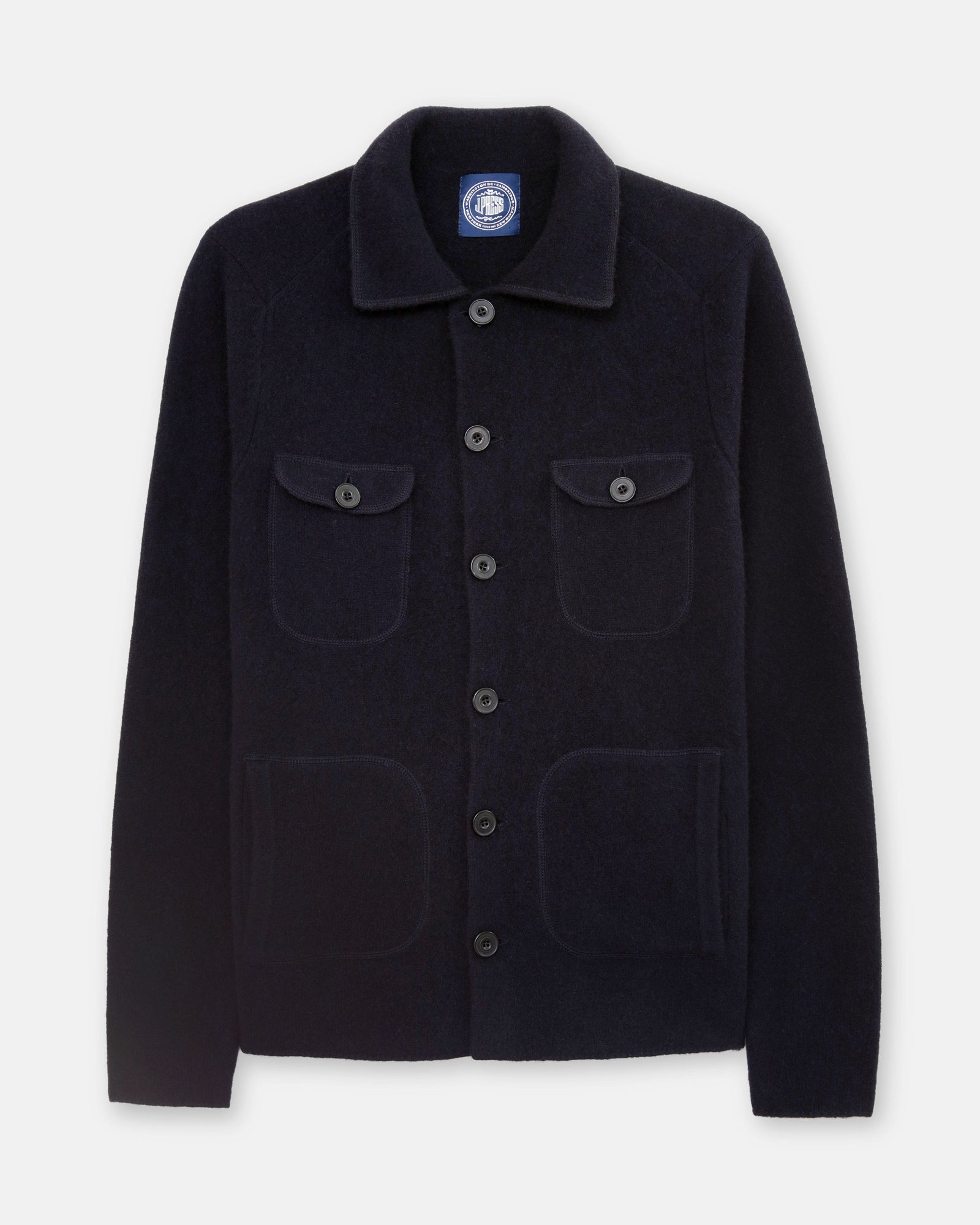 Boiled Wool Knitted Shirt Jacket
