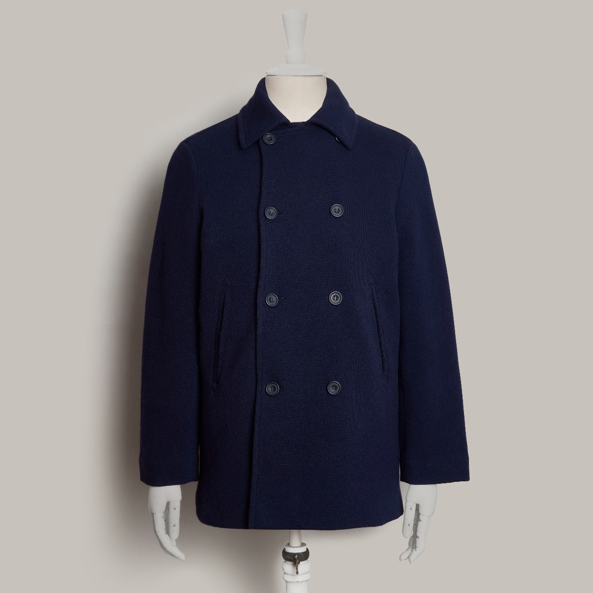 Unstructured Cashmere Blend Knitted Pea Coat