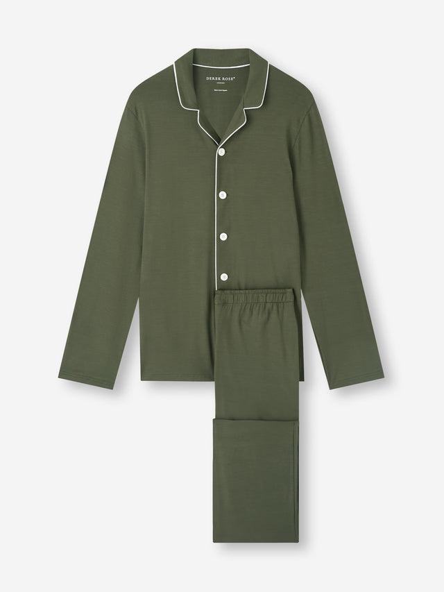 Men's Pajamas Basel Micro Modal Stretch Evergreen