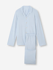 Men's Pajamas Basel Micro Modal Stretch Light Blue