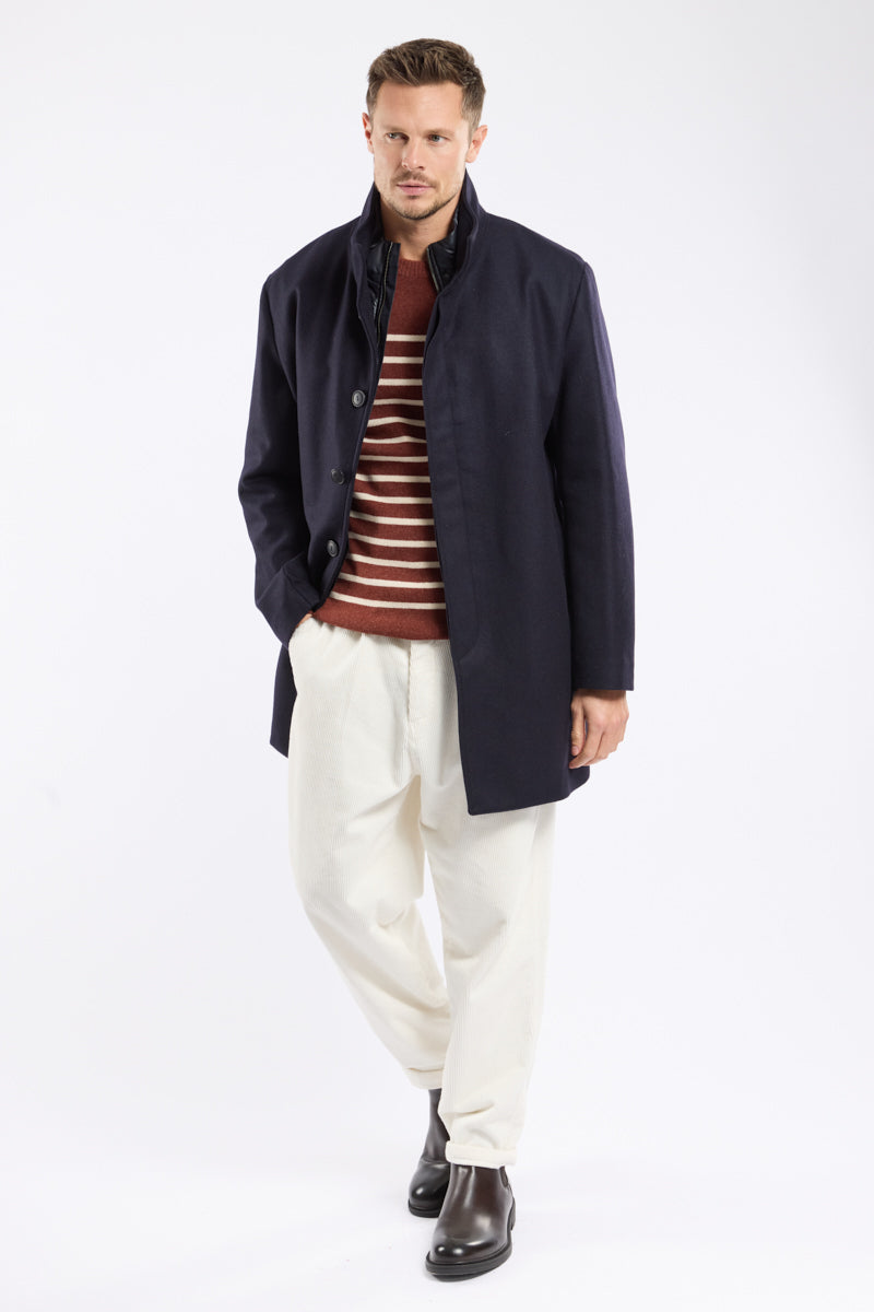 Manteau boutonné - drap de laine