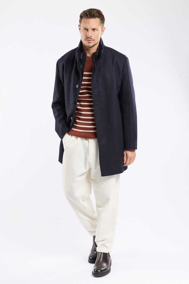 Manteau boutonné - drap de laine