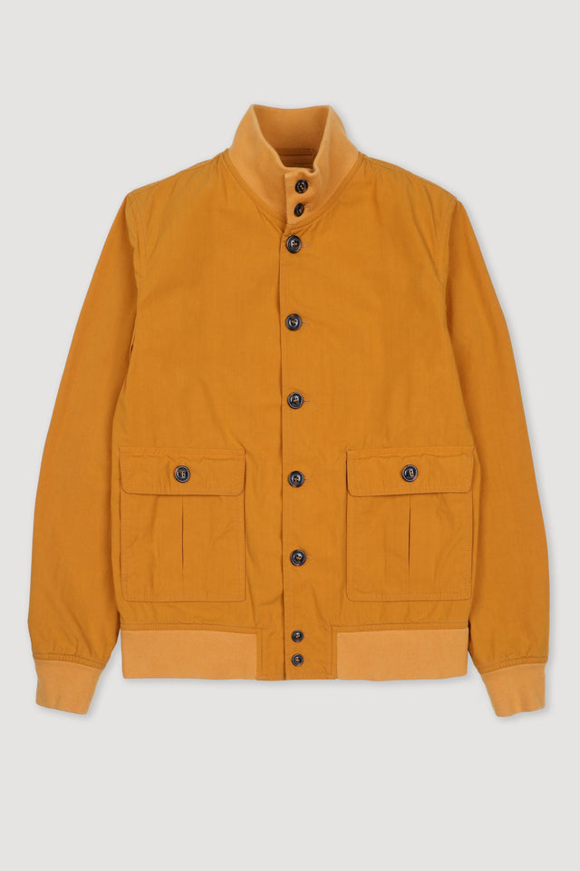 Unlined Valstarino jacket in a water repellen cotton-nylon blend fabric. Yellow - Duck