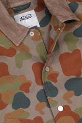 Peter work jacket in printed cotton canvas. Beige - Coloniale
