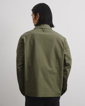 Jamie unlined zip jacket in cotton poplin. Green - Frantoio