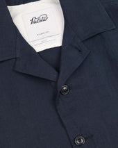 Mickey unlined coach jacket in linen, blue - Blu notte