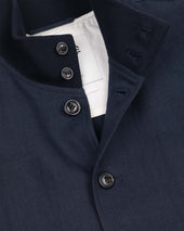 Linen Valstarino jacket, unlined. Blue - Blu notte