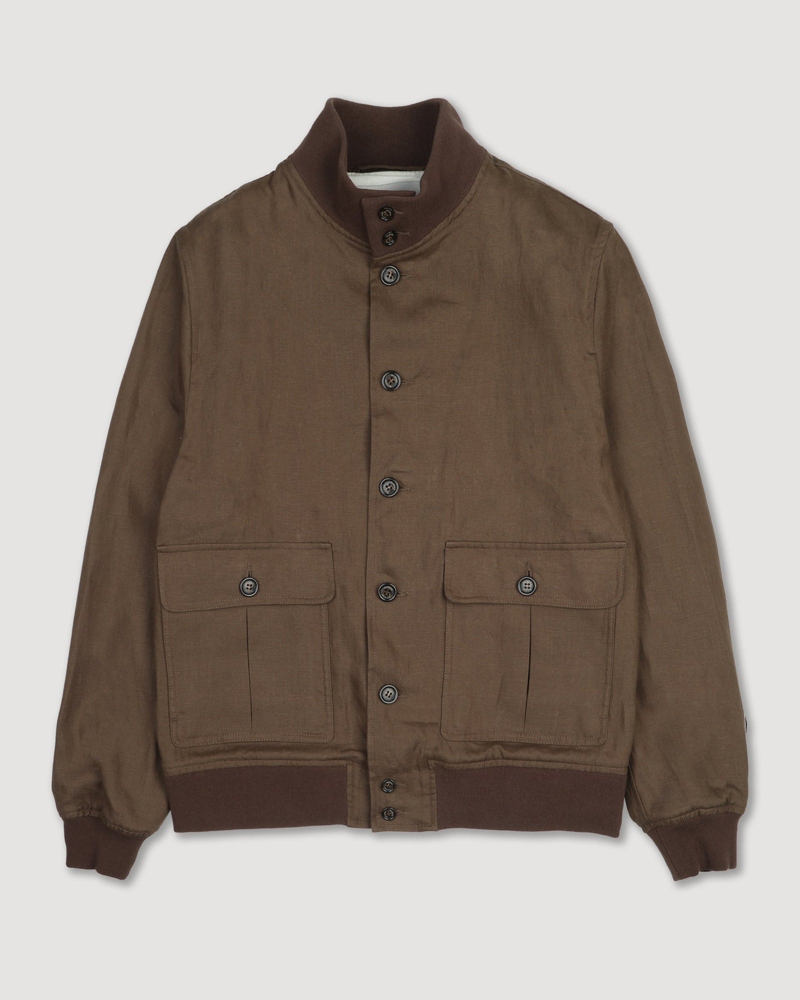 Linen Valstarino Jacket Unlined Brown Caramello