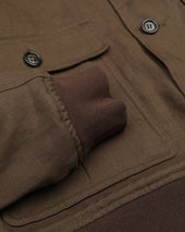 Linen Valstarino jacket, unlined. Brown - Caramello