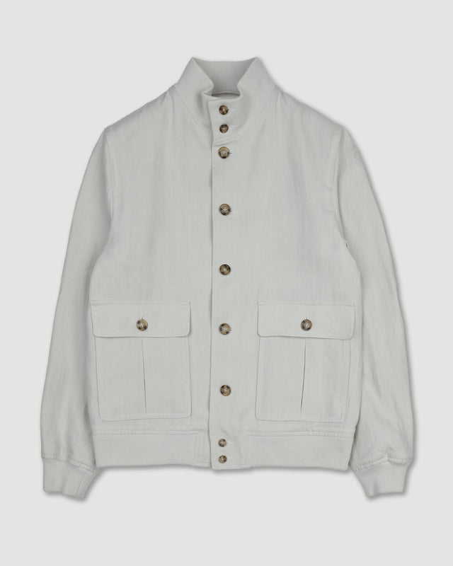 Linen Valstarino jacket, unlined. Beige - Ecrù
