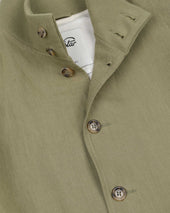 Linen Valstarino jacket, unlined. Green - Safari