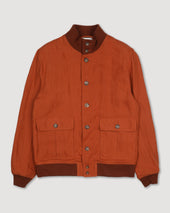 Linen Valstarino jacket, unlined. Orange - Carota