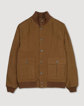 Linen Valstarino jacket, unlined. Brown - Cognac