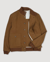 Linen Valstarino Jacket Unlined Brown