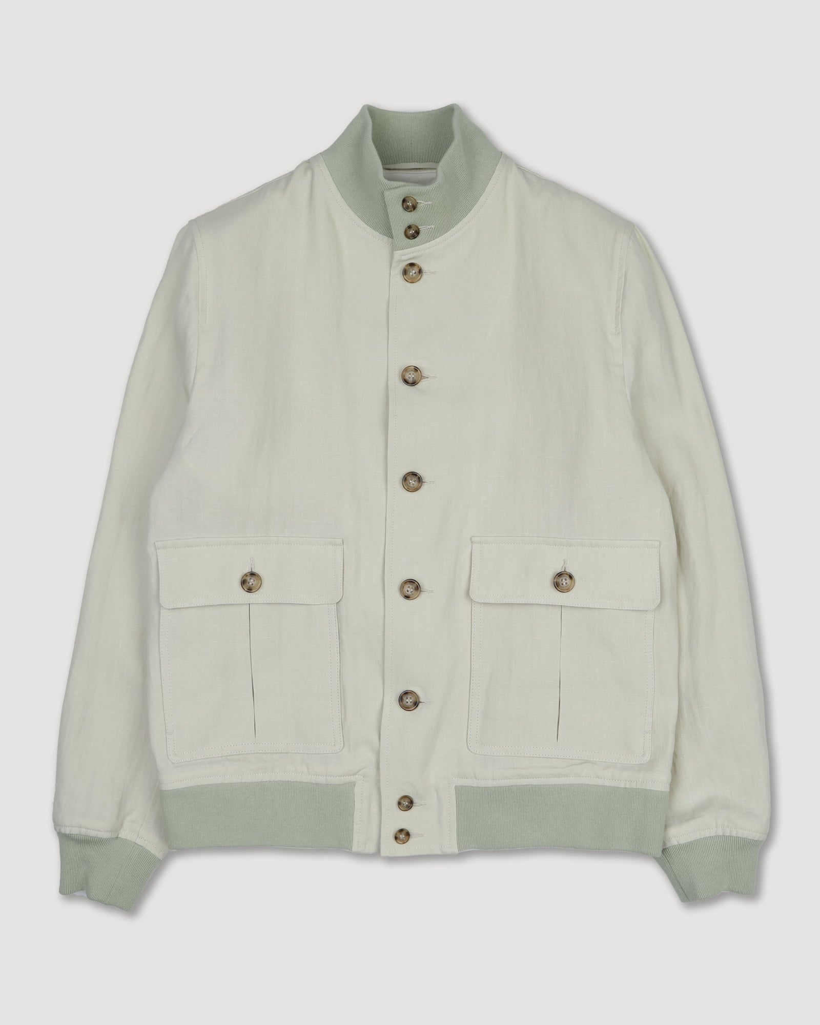 Linen Valstarino Jacket Unlined Green Cedrus