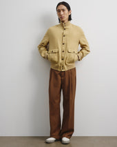 Linen Valstarino jacket, unlined. Yellow - Propoli