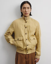 Linen Valstarino jacket, unlined. Yellow - Propoli