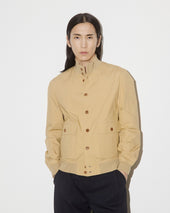 Unlined Valstarino in stretch cotton poplin. yellow - Uovo